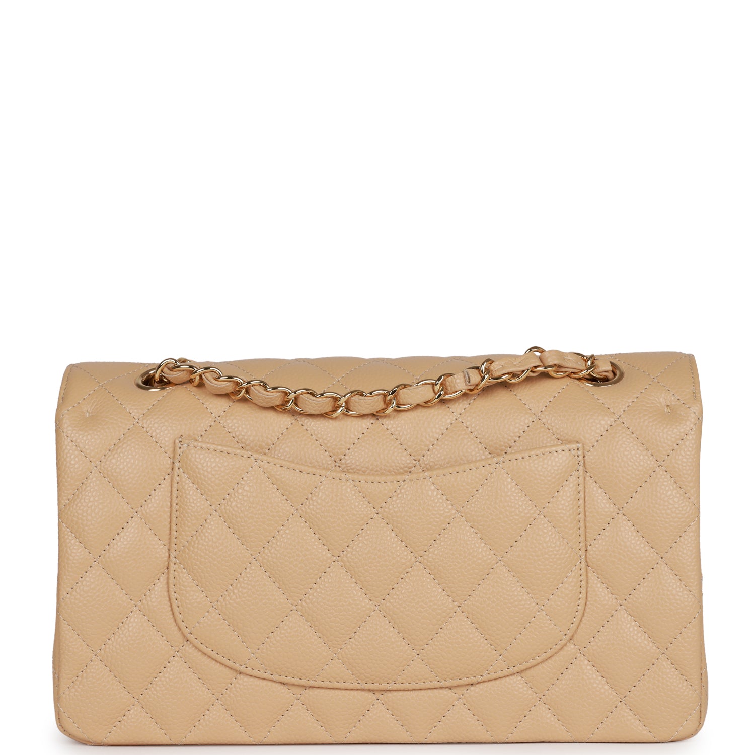 Chanel Medium Classic Double Flap Bag Beige Caviar Gold Hardware ...