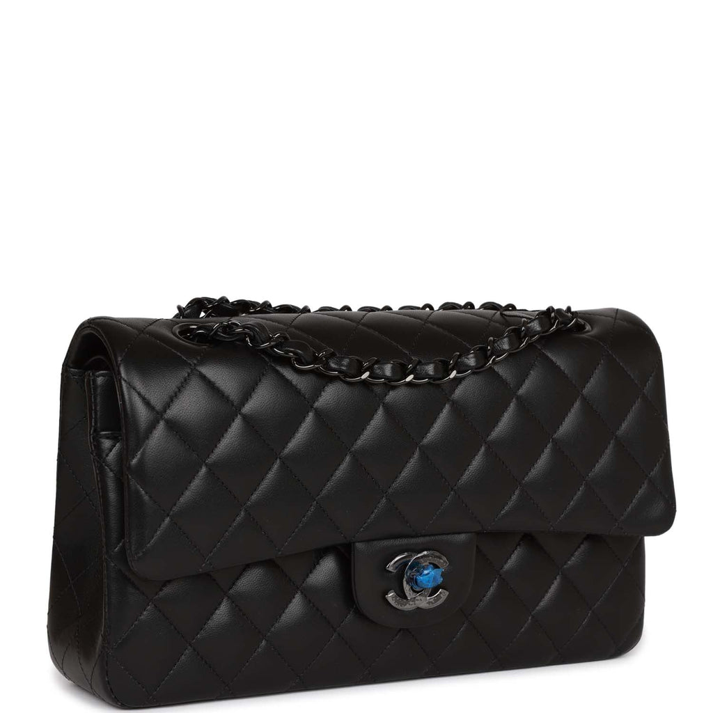 Chanel Black Quilted Caviar Medium Classic Double Flap Bag