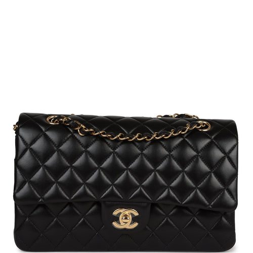 Chanel Classic Medium Double Flap 19C Beige Quilted Caviar with