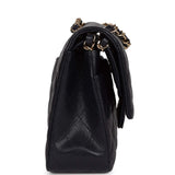 Chanel Medium Classic Double Flap Bag Navy Caviar Light Gold Hardware