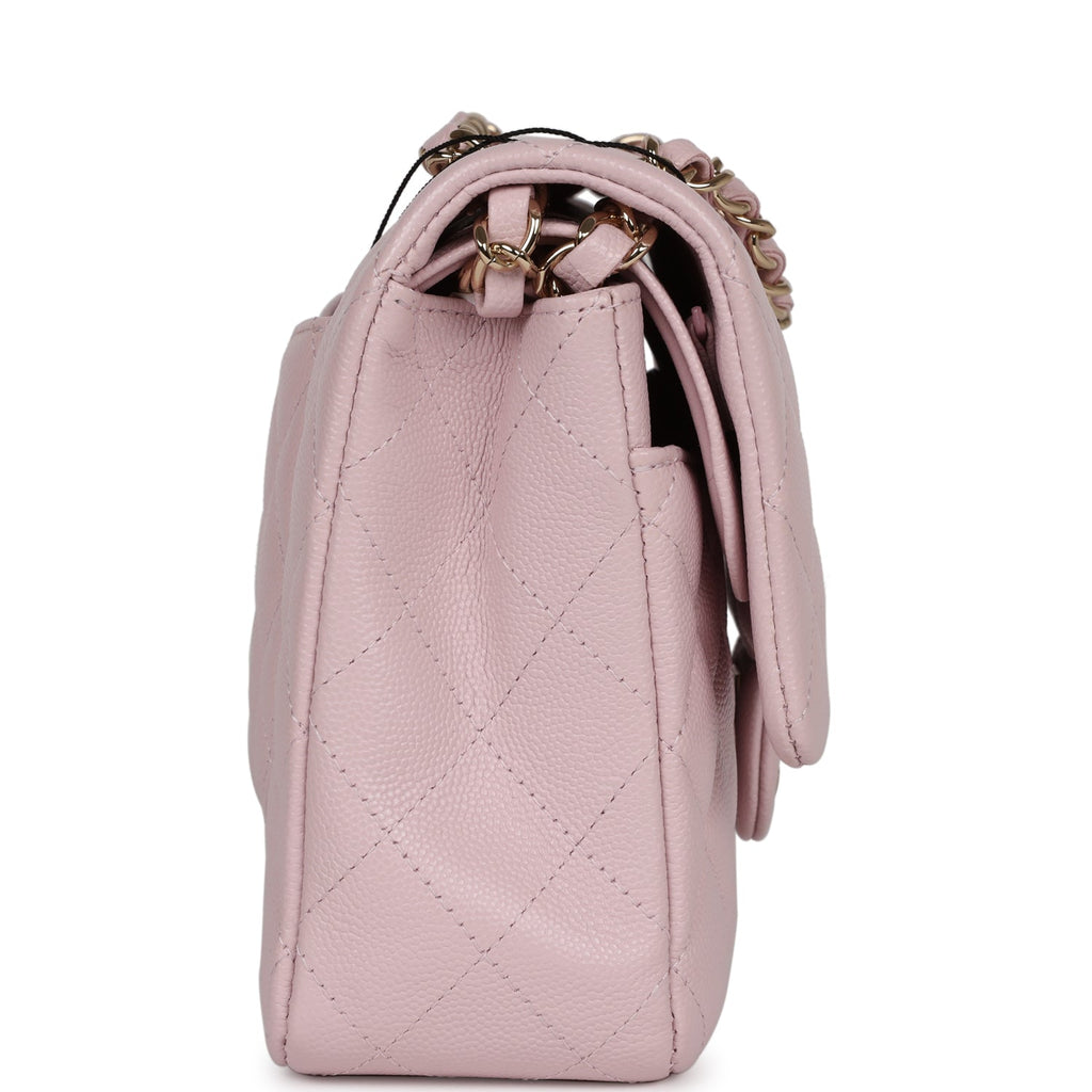 Chanel Classic Medium Double Flap, Pink Lambskin Leather, Gold Hardware,  New in Box - Julia Rose Boston