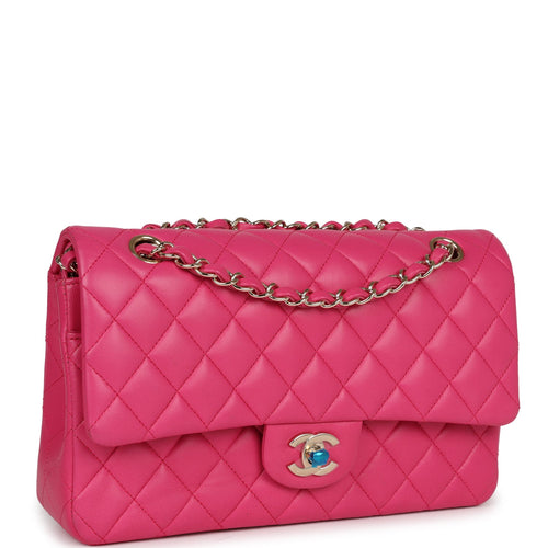 Vintage Chanel Medium Classic Double Flap Bag Pink Tweed Silver Hardwa –  Madison Avenue Couture