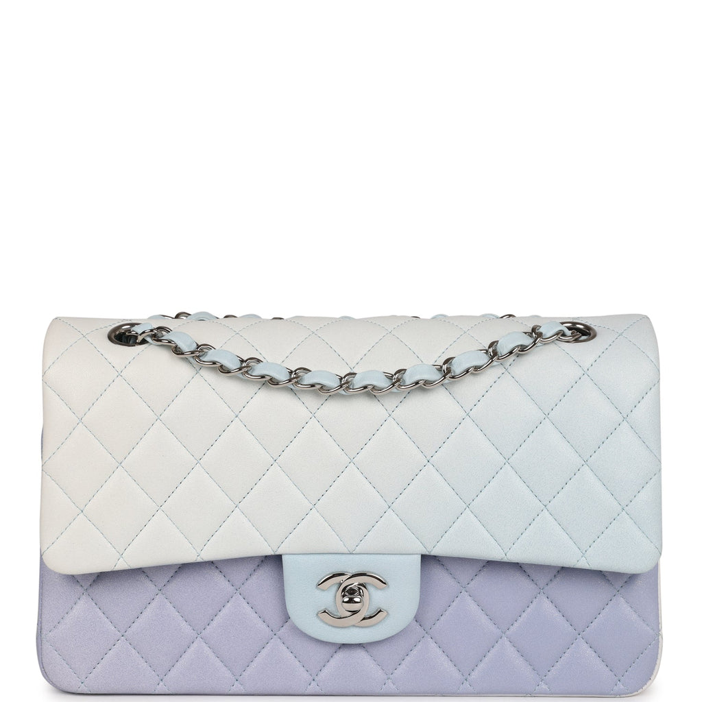 Chanel Classic Medium Double Flap 20S Purple Quilted Caviar with light gold  hardware