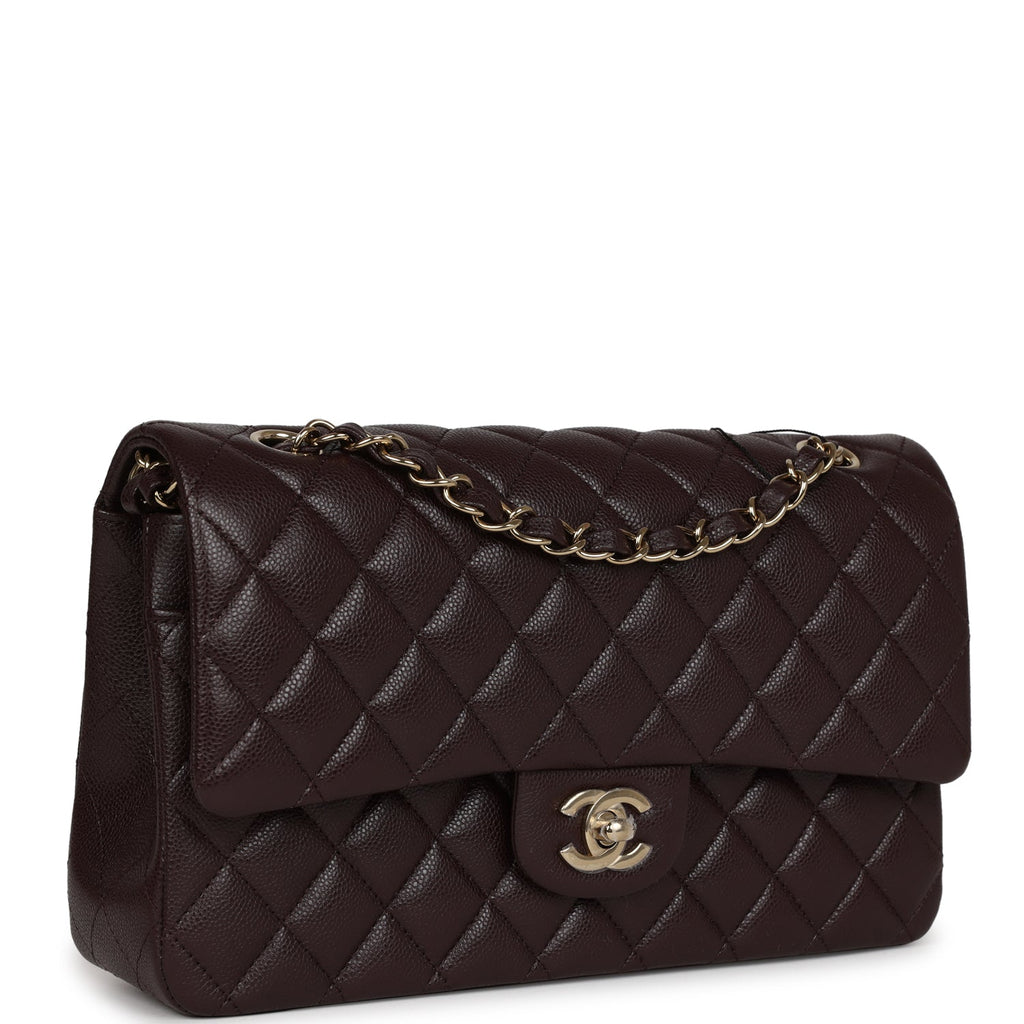 Chanel Medium Classic Double Flap Dark Purple Caviar Gold Hardware –  Madison Avenue Couture
