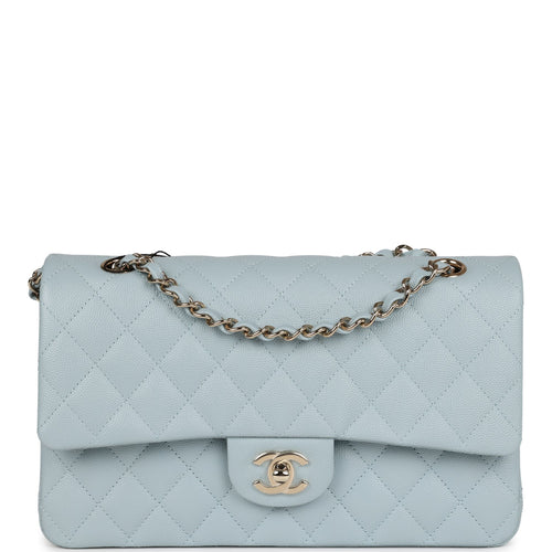 Chanel Small Coco Handle Flap Bag Pink Iridescent Caviar Silver Hardwa –  Madison Avenue Couture
