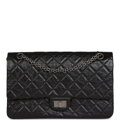 Chanel Medium Reissue 226 2.55 Flap Black Aged Calfskin Ruthenium Hardware