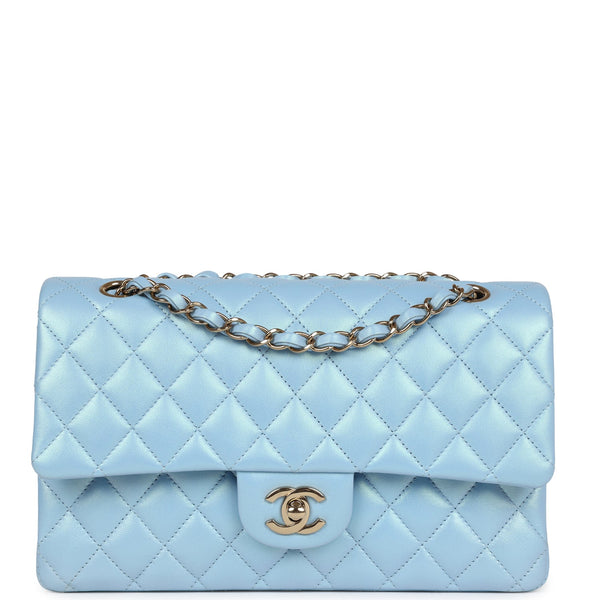Chanel Iridescent Pink Quilted Calfskin Medium Classic Double Flap Bag  Leather Pony-style calfskin ref.632508 - Joli Closet