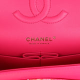 Chanel Medium Classic Double Flap Multicolor Tweed Light Gold Hardware