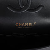 Chanel Medium Classic Double Flap Black Lambskin Rose Gold Hardware