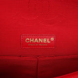 Chanel Medium Classic Double Flap Bag Red Velvet Light Gold Hardware