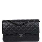 Chanel Medium Classic Double Flap Bag SO Black Lambskin Black Hardware