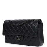 Chanel Medium Classic Double Flap Bag SO Black Lambskin Black Hardware