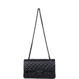 Chanel Medium Classic Double Flap Bag SO Black Lambskin Black Hardware