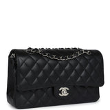 Chanel Medium Classic Double Flap Black Caviar Silver Hardware