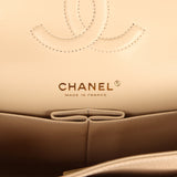 Chanel Medium Classic Double Flap Beige Caviar Gold Hardware