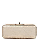 Chanel Mini Rectangular Flap Bag Metallic Gold Goatskin Light Gold Hardware
