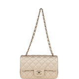 Chanel Mini Rectangular Flap Bag Metallic Gold Goatskin Light Gold Hardware