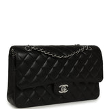 Pre-owned Chanel Medium Classic Double Flap Black Caviar Silver Hardware - Thumbnail View 2