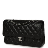 Pre-owned Chanel Medium Classic Double Flap Black Caviar Silver Hardware - Thumbnail View 5