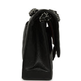 Pre-owned Chanel Medium Classic Double Flap Black Caviar Silver Hardware - Thumbnail View 3
