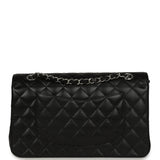Pre-owned Chanel Medium Classic Double Flap Black Caviar Silver Hardware - Thumbnail View 4