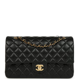 Chanel Medium Classic Double Flap Black Lambskin Gold Hardware