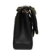 Chanel Medium Classic Double Flap Black Lambskin Gold Hardware