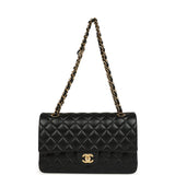 Chanel Medium Classic Double Flap Black Lambskin Gold Hardware