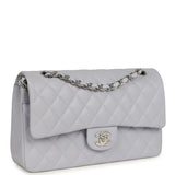 Chanel Medium Classic Double Flap Bag Light Purple Caviar Silver Hardware