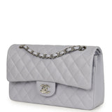 Chanel Medium Classic Double Flap Bag Light Purple Caviar Silver Hardware