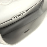 Chanel Medium Classic Double Flap Silver Metallic Lambskin Silver Hardware