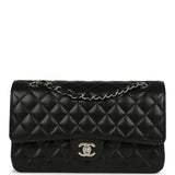 Chanel Medium Classic Double Flap Black Caviar Silver Hardware