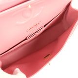 Pre-owned Chanel Medium Classic Double Flap Bag Pink Iridescent Ombre Goatskin Light Gold Hardware