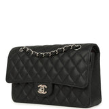 Chanel Medium Classic Double Flap Black Caviar Silver Hardware