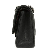 Chanel Medium Classic Double Flap Black Caviar Silver Hardware