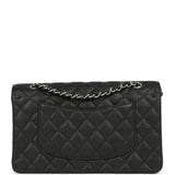 Chanel Medium Classic Double Flap Black Caviar Silver Hardware