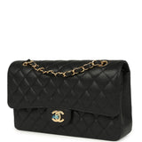 Chanel Medium Classic Double Flap Bag Black Caviar Gold Hardware