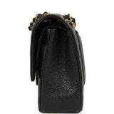 Chanel Medium Classic Double Flap Bag Black Caviar Gold Hardware