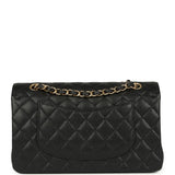 Chanel Medium Classic Double Flap Bag Black Caviar Gold Hardware