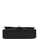 Pre-owned Chanel Medium Classic Double Flap Bag Black Lambskin Gold Hardware