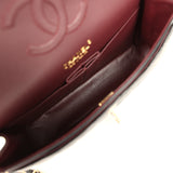 Pre-owned Chanel Medium Classic Double Flap Bag Black Lambskin Gold Hardware