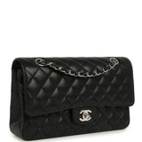 Chanel Medium Classic Double Flap Black Caviar Silver Hardware