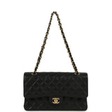 Chanel Medium Classic Double Flap Bag Black Caviar Gold Hardware