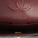 Chanel Medium Classic Double Flap Bag Black Caviar Gold Hardware
