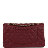 Chanel Medium Classic Double Flap Bag Burgundy Caviar Light Gold Hardware