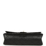 Pre-owned Chanel Medium Reissue 225 2.55 Double Flap Bag Black Aged Calfskin Antique Gold Hardware