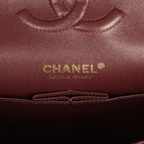 Pre-owned Chanel Medium Classic Double Flap Black Caviar Gold Hardware