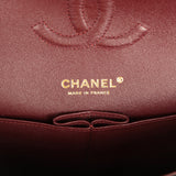 Pre-owned Chanel Medium Classic Double Flap Black Caviar Gold Hardware