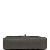 Pre-owned Chanel Medium Classic Double Flap Bag Charcoal Metallic Goatskin Aged Ruthenium Hardware - Thumbnail View 6