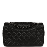 Pre-owned Chanel Medium Lady Bug Single Flap Bag Black Lambskin Silver Hardware - Thumbnail View 4